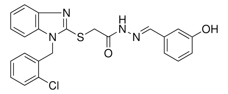 Sigma-Aldrich 2((1-(2-CL-BENZYL)-1H-BENZIMIDAZOL-2-YL)THIO)N'-(3-HO-BENZYLIDENE)ACETOHYDRAZIDE,AldrichCPR