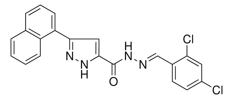 Sigma-Aldrich 5-NAPHTHALEN-1-YL-2H-PYRAZOLE-3-CARBOXYLIC ACID (2,4-DI-CL-BENZYLIDENE)HYDRAZIDE，AldrichCPR