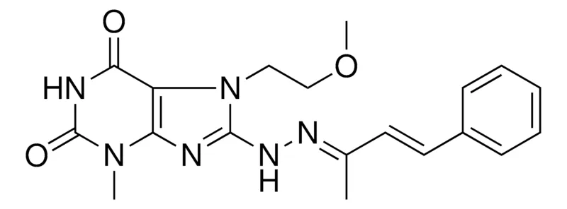 Sigma-Aldrich 7-(2-MEO-ET)-3-ME-8-(N'-(1-ME-3-PH-ALLYLIDENE)HYDRAZINO)-3,7-2H-PURINE-2,6-DIONE,AldrichCPR