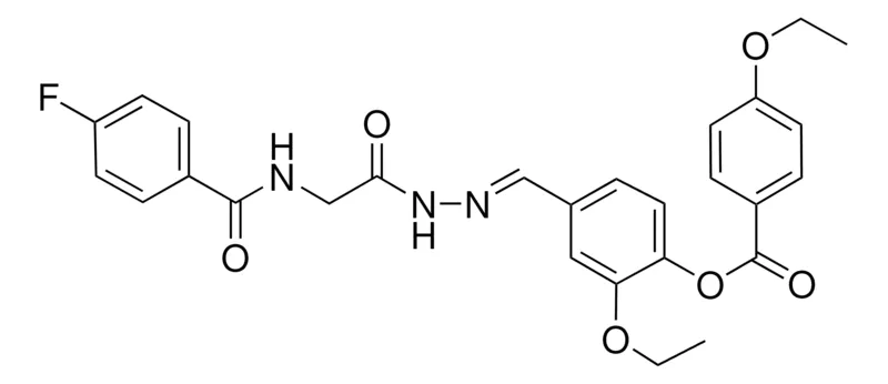 Sigma-Aldrich 2-ETHOXY-4-(2-(((4-FLUOROBENZOYL)AMINO)AC)CARBOHYDRAZONOYL)PH 4-ETHOXYBENZOATE,AldrichCPR