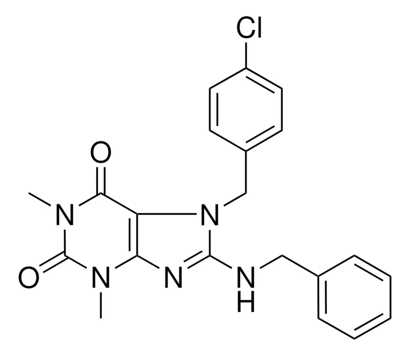 Sigma-Aldrich 8-BENZYLAMINO-7-(4-CHLORO-BENZYL)-1,3-DIMETHYL-3,7-DIHYDRO-PURINE-2,6-DIONE,AldrichCPR