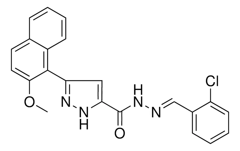 Sigma-Aldrich 5(2-MEO-NAPHTHALEN-1-YL)2H-PYRAZOLE-3CARBOXYLIC ACID (2-CL-BENZYLIDENE)HYDRAZIDE,AldrichCPR
