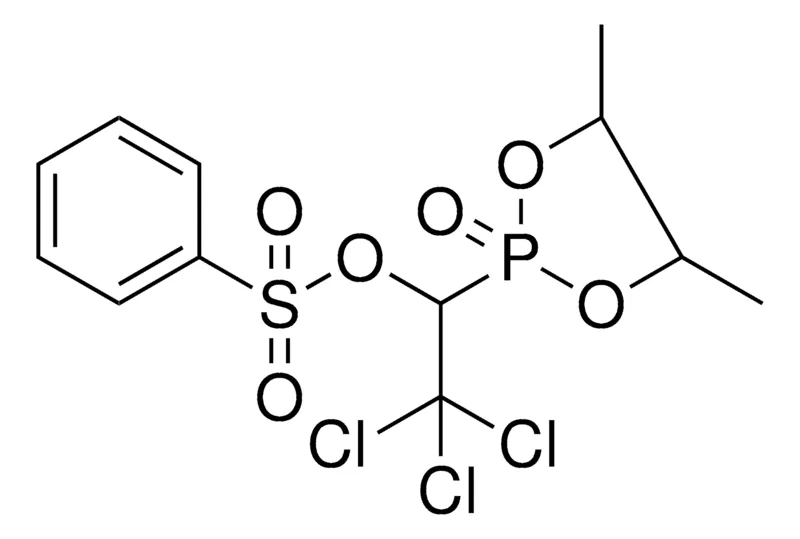 Sigma-Aldrich 2,2,2-TRICHLORO-1-(4,5-DIMETHYL-2-OXIDO-1,3,2-DIOXAPHOSPHOLAN-2-YL)ETHYL BENZENESULFONATE,AldrichCPR