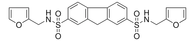 Sigma-Aldrich 9H-FLUORENE-2,7-DISULFONIC ACID BIS-[(FURAN-2-YLMETHYL)-AMIDE]，AldrichCPR