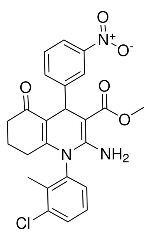 Sigma-Aldrich METHYL 2-AMINO-1-(3-CHLORO-2-METHYLPHENYL)-4-(3-NITROPHENYL)-5-OXO-1,4,5,6,7,8-HEXAHYDRO-3-QUINOLINECARBOXYLATE,AldrichCPR