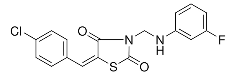 Sigma-Aldrich 5-(4-CL-BENZYLIDENE)-3-((3-FLUORO-PHENYLAMINO)-METHYL)-THIAZOLIDINE-2,4-DIONE,AldrichCPR