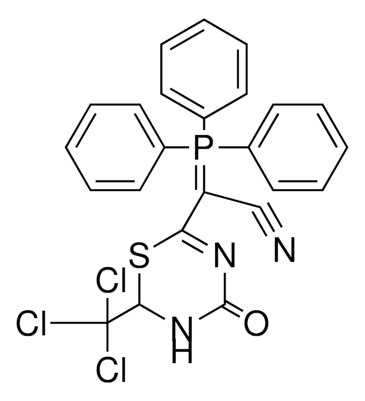 Sigma-Aldrich (4-OXO-6-TRI-CL-ME-(1,3,5)THIADIAZIN-2-YL)-(TRI-PH-PHOSPHANYLIDENE)-ACETONITRILE,AldrichCPR