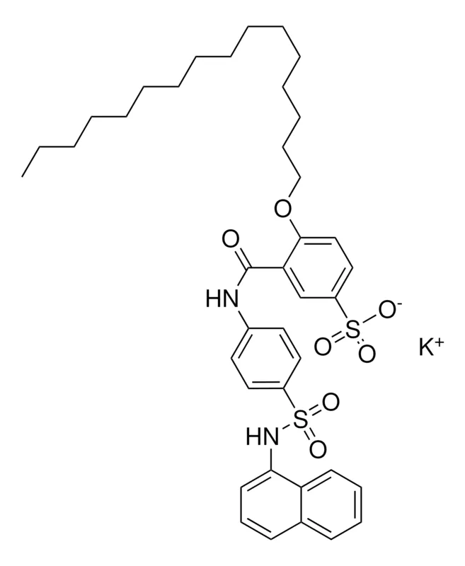 Sigma-Aldrich 4-HEXADECYLOXY-3-(4-(1-NAPHTHYLSULFAMOYL)PH-CARBAMOYL)BENZENESULFONIC ACID, K，AldrichCPR