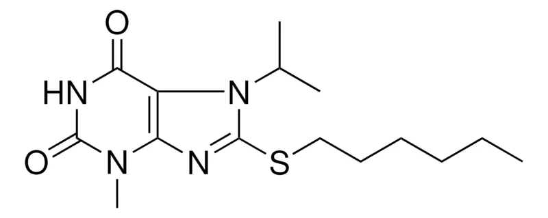 Sigma-Aldrich 8-HEXYLSULFANYL-7-ISOPROPYL-3-METHYL-3,7-DIHYDRO-PURINE-2,6-DIONE,AldrichCPR