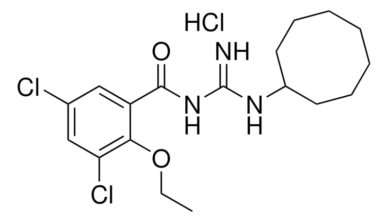 Sigma-Aldrich N-CYCLOOCTYL-N'-(3,5-DICHLORO-2-ETHOXY-BENZOYL)-GUANIDINE, HYDROCHLORIDE,AldrichCPR