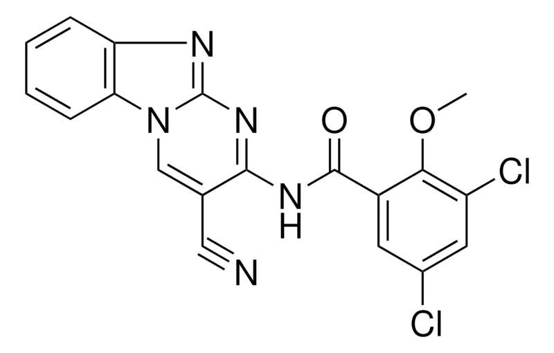 Sigma-Aldrich 3,5-DICHLORO-N-(3-CYANO-BENZO(4,5)IMIDAZO(1,2-A)PYRIMIDIN-2-YL)-2-MEO-BENZAMIDE,AldrichCPR