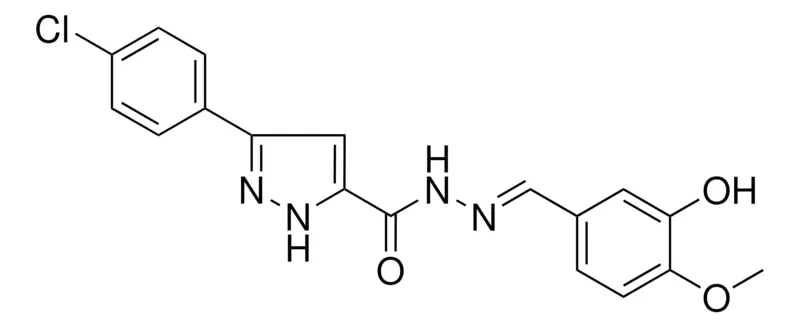 Sigma-Aldrich 5-(4-CL-PH)-2H-PYRAZOLE-3-CARBOXYLIC ACID (3-HO-4-METHOXY-BENZYLIDENE)-HYDRAZIDE，AldrichCPR