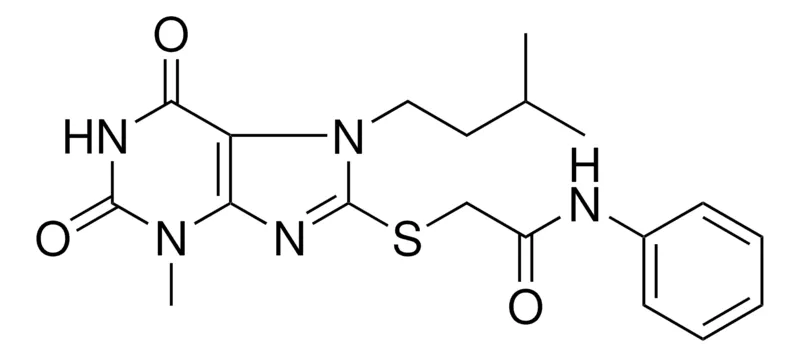 Sigma-Aldrich 2-(3-ME-7-(3-ME-BU)-2,6-DIOXO-2,3,6,7-4H-1H-PURIN-8-YLSULFANYL)-N-PH-ACETAMIDE,AldrichCPR