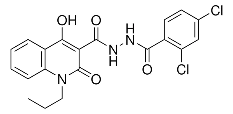 Sigma-Aldrich 2,4-DI-CL-BENZOIC ACID N'-(4-HO-2-OXO-1-PR-1,2-2H-QUINOLINE-3-CARBONYL)HYDRAZIDE,AldrichCPR