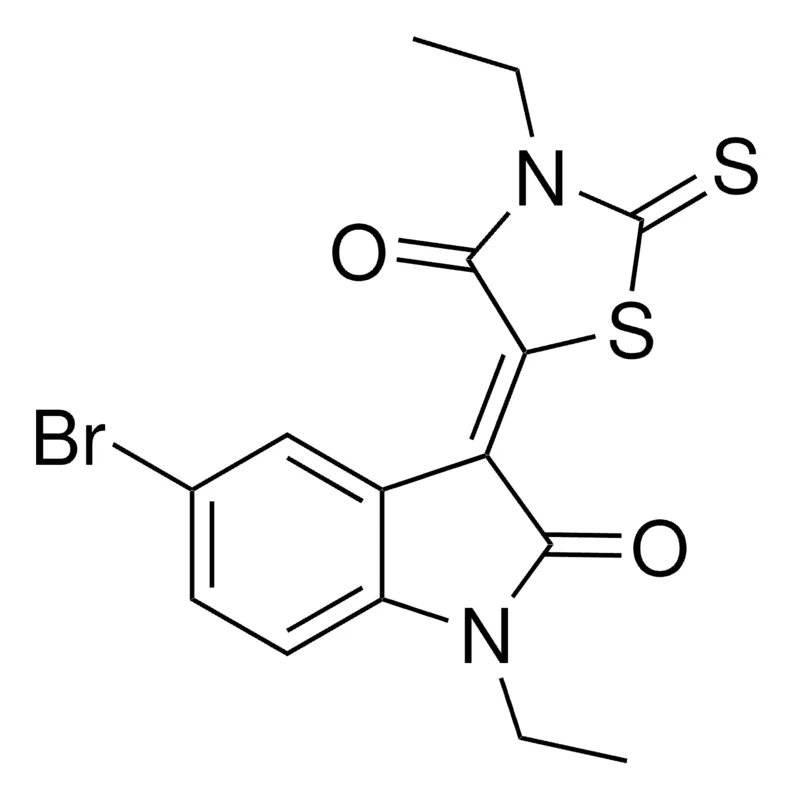 Sigma-Aldrich (3Z)-5-BROMO-1-ETHYL-3-(3-ETHYL-4-OXO-2-THIOXO-1,3-THIAZOLIDIN-5-YLIDENE)-1,3-DIHYDRO-2H-INDOL-2-ONE,AldrichCPR