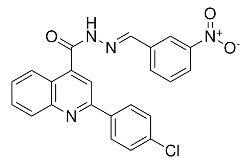 Sigma-Aldrich 2-(4-CHLORO-PHENYL)-QUINOLINE-4-CARBOXYLIC ACID (3-NITRO-BENZYLIDENE)-HYDRAZIDE，AldrichCPR