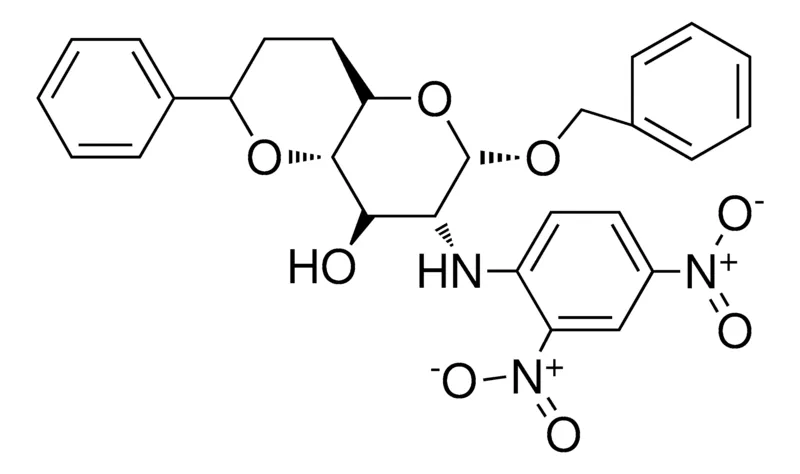 Sigma-Aldrich 2-BENZYLOXY-3-(2,4-DINITRO-PHENYLAMINO)-6-PH-OCTAHYDRO-PYRANO(3,2-B)PYRAN-4-OL,AldrichCPR