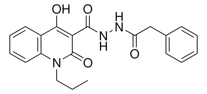 Sigma-Aldrich 4-HO-2-OXO-1-PR-1,2-2H-QUINOLINE-3-CARBOXYLIC ACID N'-PHENYLACETYL-HYDRAZIDE，AldrichCPR