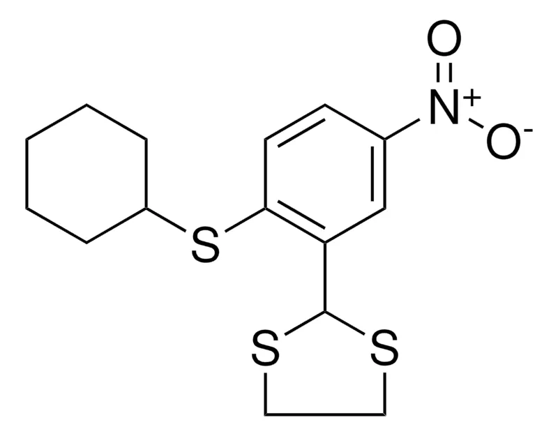 Sigma-Aldrich 2-(2-CYCLOHEXYLSULFANYL-5-NITRO-PHENYL)-(1,3)DITHIOLANE,AldrichCPR
