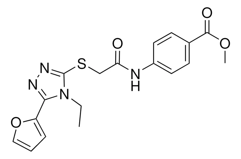 Sigma-Aldrich ME 4-((((4-ETHYL-5-(2-FURYL)-4H-1,2,4-TRIAZOL-3-YL)THIO)ACETYL)AMINO)BENZOATE,AldrichCPR