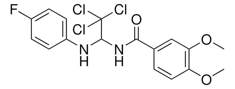 Sigma-Aldrich 3,4-DIMETHOXY-N-(2,2,2-TRICHLORO-1-(4-FLUORO-PHENYLAMINO)-ETHYL)-BENZAMIDE,AldrichCPR
