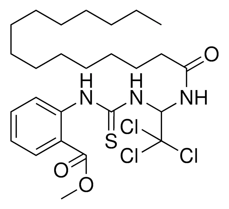 Sigma-Aldrich 2-(3-(2,2,2-TRICHLORO-1-PENTADECANOYLAMINO-ET)-THIOUREIDO)-BENZOIC ACID ME ESTER，AldrichCPR