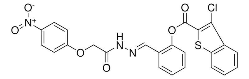 Sigma-Aldrich 2-(2-((4-NITROPHENOXY)AC)CARBOHYDRAZONOYL)PH 3-CL-1-BENZOTHIOPHENE-2-CARBOXYLATE,AldrichCPR