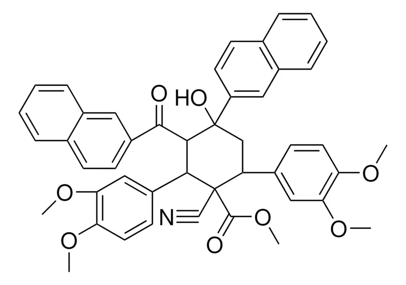 Sigma-Aldrich METHYL 1-CYANO-2,6-BIS(3,4-DIMETHOXYPHENYL)-4-HYDROXY-3-(2-NAPHTHOYL)-4-(2-NAPHTHYL)CYCLOHEXANECARBOXYLATE,AldrichCPR