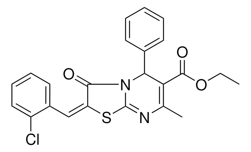 Sigma-Aldrich ETHYL (2E)-2-(2-CHLOROBENZYLIDENE)-7-METHYL-3-OXO-5-PHENYL-2,3-DIHYDRO-5H-[1,3]THIAZOLO[3,2-A]PYRIMIDINE-6-CARBOXYLATE，AldrichCPR