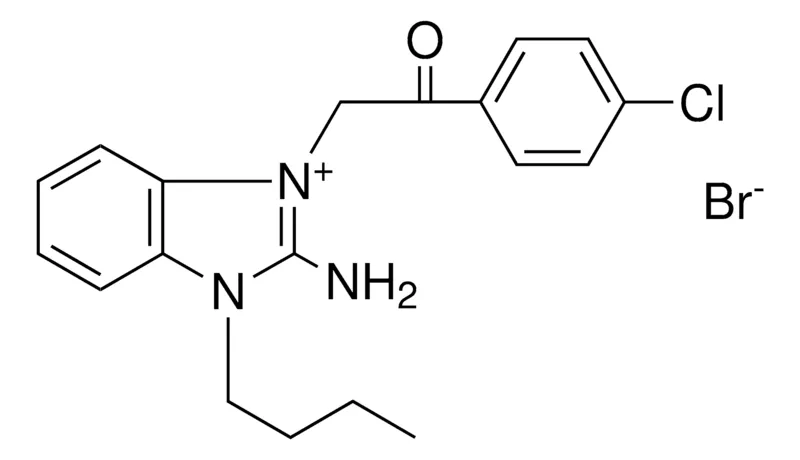 Sigma-Aldrich 2-AMINO-3-BU-1-(2-(4-CHLORO-PHENYL)-2-OXO-ETHYL)-3H-BENZOIMIDAZOL-1-IUM, BROMIDE,AldrichCPR