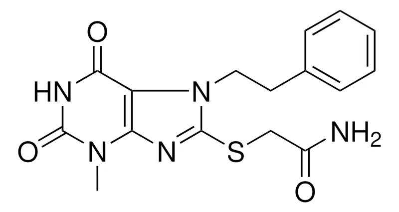 Sigma-Aldrich 2-(3-ME-2,6-DIOXO-7-PHENETHYL-2,3,6,7-TETRAHYDRO-1H-PURIN-8-YLSULFANYL)ACETAMIDE,AldrichCPR