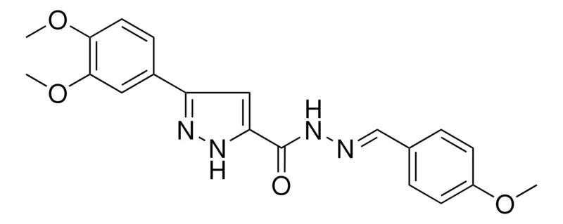 Sigma-Aldrich 5-(3,4-DIMETHOXY-PH)-2H-PYRAZOLE-3-CARBOXYLIC ACID (4-MEO-BENZYLIDENE)-HYDRAZIDE,AldrichCPR
