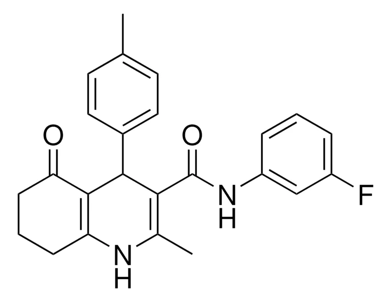 Sigma-Aldrich N-(3-FLUOROPHENYL)-2-METHYL-4-(4-METHYLPHENYL)-5-OXO-1,4,5,6,7,8-HEXAHYDRO-3-QUINOLINECARBOXAMIDE,AldrichCPR