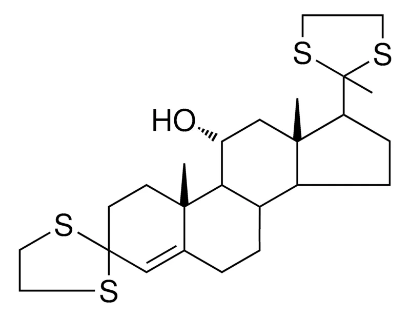 Sigma-Aldrich (10R,11R,13S)-10,13-DIMETHYL-17-(2-METHYL-1,3-DITHIOLAN-2-YL)-1,2,6,7,8,9,10,11,12,13,14,15,16,17-TETRADECAHYDROSPIRO[CYCLOPENTA[A]PHENANTHRENE-3,2'-[1,3]DITHIOLAN]-11-OL，AldrichCPR