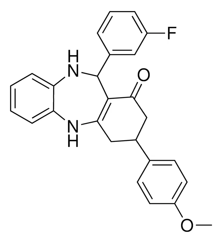 Sigma-Aldrich 11-(3-F-PH)-3-(4-MEO-PH)-2,3,4,5,10,11-HEXAHYDRO-DIBENZO(B,E)(1,4)DIAZEPIN-1-ONE,AldrichCPR