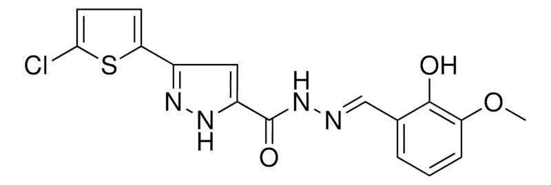 Sigma-Aldrich 3-(5-CL-2-THIENYL)-N'-(2-HO-3-METHOXYBENZYLIDENE)-1H-PYRAZOLE-5-CARBOHYDRAZIDE，AldrichCPR