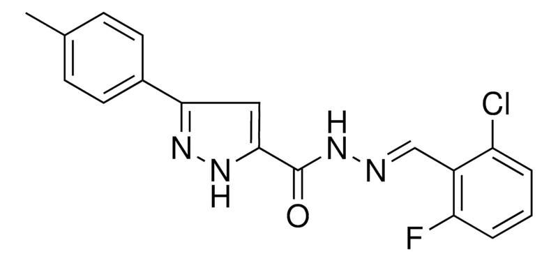 Sigma-Aldrich 5-P-TOLYL-2H-PYRAZOLE-3-CARBOXYLIC ACID (2-CL-6-FLUORO-BENZYLIDENE)-HYDRAZIDE,AldrichCPR