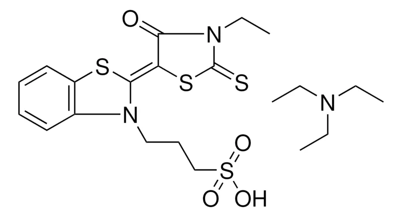 Sigma-Aldrich 3-((2E)-2-(3-ETHYL-4-OXO-2-THIOXO-1,3-THIAZOLIDIN-5-YLIDENE)-1,3-BENZOTHIAZOL-3(2H)-YL)-1-PROPANESULFONIC ACID COMPOUND WITH N,N,N-TRIETHYLAMINE,AldrichCPR