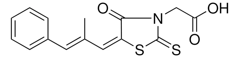 Sigma-Aldrich (5-(2-ME-3-PH-2-PROPENYLIDENE)-4-OXO-2-THIOXO-1,3-THIAZOLIDIN-3-YL)ACETIC ACID,AldrichCPR