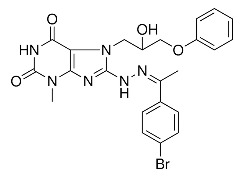 Sigma-Aldrich 8-{(2Z)-2-[1-(4-BROMOPHENYL)ETHYLIDENE]HYDRAZINO}-7-(2-HYDROXY-3-PHENOXYPROPYL)-3-METHYL-3,7-DIHYDRO-1H-PURINE-2,6-DIONE，AldrichCPR