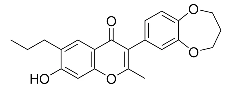 Sigma-Aldrich 3(3,4-DIHYDRO-2H-BENZO(B)(1,4)DIOXEPIN-7-YL)7-HO-2-METHYL-6-PROPYL-CHROMEN-4-ONE,AldrichCPR