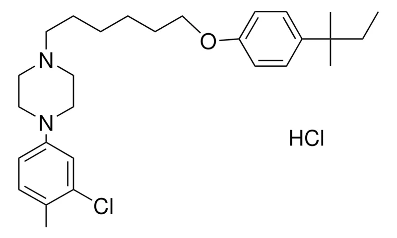 Sigma-Aldrich 1-(3-CHLORO-P-TOLYL)-4-(6-(4-TERT-PENTYLPHENOXY)-HEXYL)-PIPERAZINE HCL,AldrichCPR