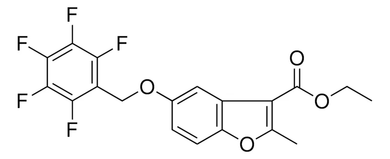 Sigma-Aldrich 2-ME-5-(2,3,4,5,6-PENTAFLUORO-BENZYLOXY)-BENZOFURAN-3-CARBOXYLIC ACID ET ESTER,AldrichCPR