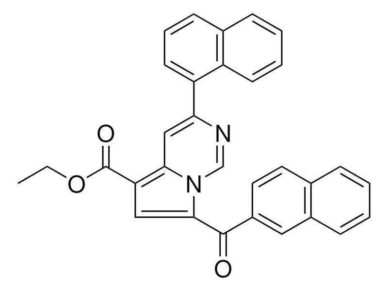 Sigma-Aldrich ETHYL 7-(2-NAPHTHOYL)-3-(1-NAPHTHYL)PYRROLO(1,2-C)PYRIMIDINE-5-CARBOXYLATE,AldrichCPR