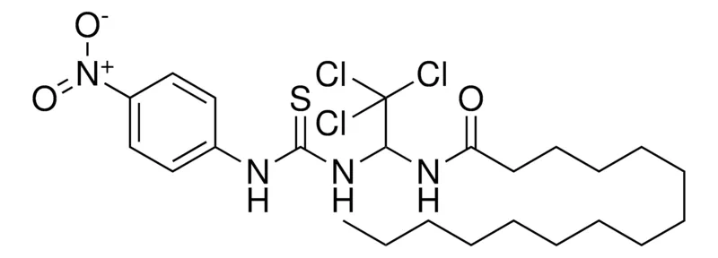 Sigma-Aldrich PENTADECANOIC ACID (2,2,2-TRICHLORO-1-(3-(4-NITRO-PH)-THIOUREIDO)-ETHYL)-AMIDE,AldrichCPR