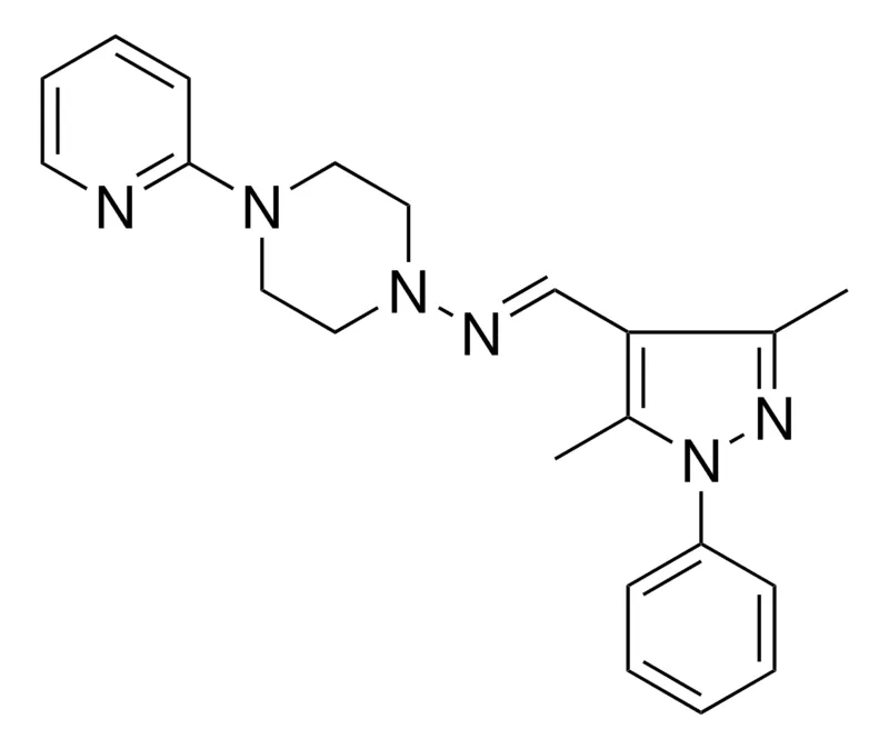 Sigma-Aldrich N-((3,5-DIMETHYL-1-PH-1H-PYRAZOL-4-YL)METHYLENE)4-(2-PYRIDINYL)-1-PIPERAZINAMINE,AldrichCPR