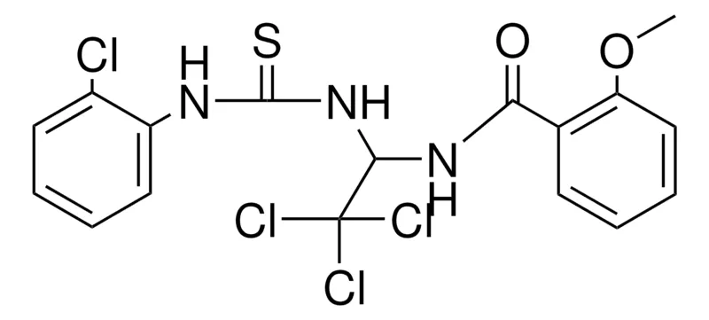 Sigma-Aldrich 2-METHOXY-N-(2,2,2-TRICHLORO-1-(3-(2-CHLORO-PHENYL)-THIOUREIDO)-ETHYL)-BENZAMIDE,AldrichCPR