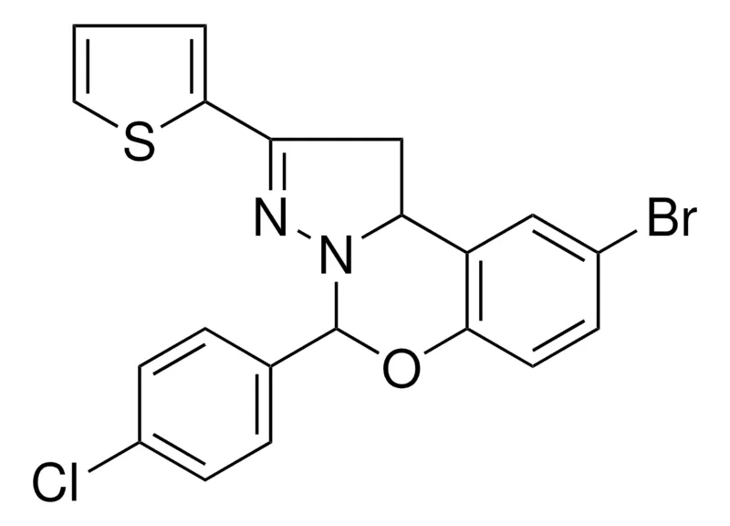 Sigma-Aldrich 8-BR-4(4-CL-PH)2-THIOPHEN-2-YL-1,9B-2H-5-OXA-3,3A-DIAZA-CYCLOPENTA(A)NAPHTHALENE,AldrichCPR