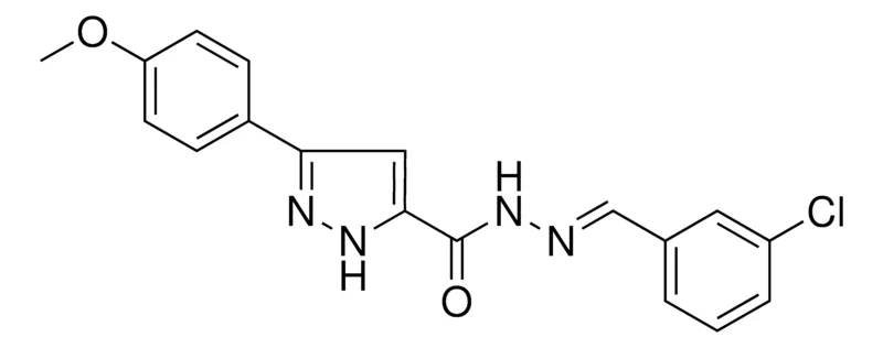 Sigma-Aldrich 5-(4-MEO-PHENYL)-2H-PYRAZOLE-3-CARBOXYLIC ACID (3-CHLORO-BENZYLIDENE)-HYDRAZIDE,AldrichCPR