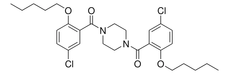 Sigma-Aldrich (4-(5-CL-2-PENTYLOXY-BZ)-PIPERAZIN-1-YL)-(5-CHLORO-2-PENTYLOXY-PHENYL)-METHANONE，AldrichCPR